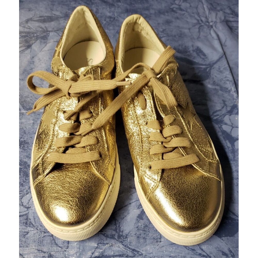 Stokton Nappa Sneaker Leather Low-Top Star Cutout Details Low Top Sz 35 ( Us 6)